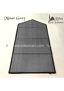 Minar Relax Foam Padded Jaynamaz - Grey Color image