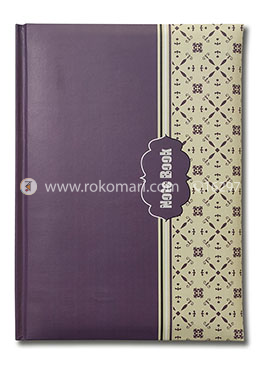Hearts Daily Notebook - (Light Violet and Cream Color) image