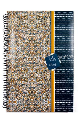 Hearts Essential Notebook - Black and Orange Color Design image