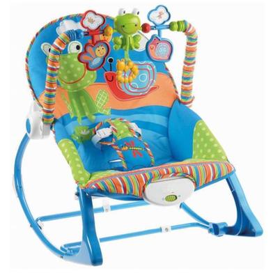Infant to Toddler Rocker with Music and Vibration Baby Bouncer- Pink and Blue (68112 and 68110) image
