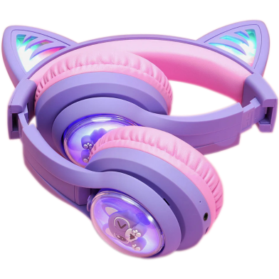 iClever Cat Ear Bluetooth Headphones (Purple) image