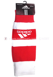 Adidas Long Sports Sock (Red & White) image
