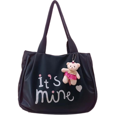 it's mine Fashionable Shoulder Bag for Women Premium Leather With Teddy Bear Tote Bags image