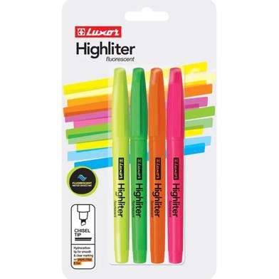 Luxor fluorescent Highliter 4 Colour set image