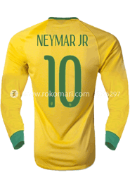 Brazil NEYMAR JR 10 Home Jersey : Very Exclusive Full Sleeve Jersey ...