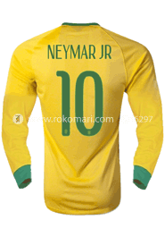 Brazil NEYMAR JR 10 Home Jersey : Very Exclusive Full Sleeve Only Jersey image