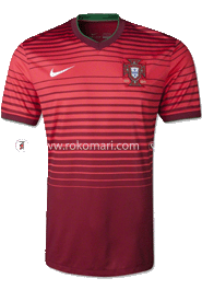 Portugal Home Jersey : Local Made Half Sleeve Only Jersey image