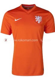 Netherlands Home Jersey : Original Replica Half Sleeve Only Jersey image