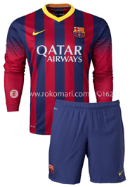 Barcelona Home Club Jersey : Very Exclusive Full Sleeve Jersey With Short Pant image
