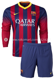 Barcelona Home Club Jersey : Special Full Sleeve Jersey With Short Pant