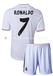 Real Madrid RONALDO 7 Home Club Jersey : Special Half Sleeve Jersey With Short Pant image