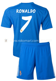 Real Madrid RONALDO 7 Away Club Jersey : Very Exclusive Half Sleeve Jersey With Short Pant image