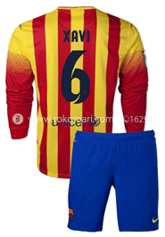 XAVI Away Club Jersey : Special Full Sleeve Jersey With Short Pant image