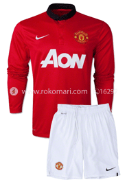 Manchester United Home Club Jersey : Very Exclusive Full Sleeve Jersey With Short Pant image