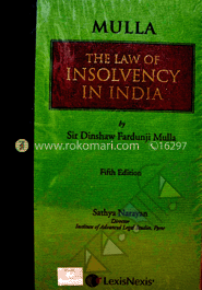 Mulla's The Law of insolvency in India image