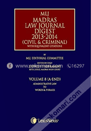 Mlj Madras Law Journal Digest 2013-2014 (Civil and Criminal) With Equivalent Citations; Volume 8 image