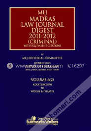 Mlj Madras Law Journal Digest 2011-2012 (Criminal): With Equivalent Citations - Vol. 6 (2) image