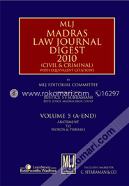 Mlj'S Madras Law Journal Digest 2010 - Vol. 5 (A-End) image
