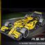 1:10 Yellow Racing Car Blocks 1084pcs Technic Formula 1 Exclusive Car Building Blocks Set image