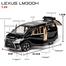 1:24 Luxury Lexus LM300h MPV Diecast Alloy Car Model M929M Simulation Vehicle 6 open Metal Toy Model Pull back Sound Light Racing Car image