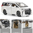 1:24 Toyota Alphard Vellfire Diecasts Car Luxury MPV Simulation Steering Shock Toy Vehicles Metal Car 6 Doors Open Model Car Sound Light Toys For Children Gift image