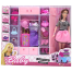 12 Inch Barbie Doll Pretend Play Fashion Set With Handbag, Hat, Shoes, Suitcase, Dresses And Jewellery Dress Change Doll image
