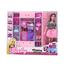 12 Inch Barbie Doll Pretend Play Fashion Set With Handbag, Hat, Shoes, Suitcase, Dresses And Jewellery Dress Change Doll image