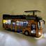Sightseeing Tour Bus Toy Pull Back Vehicles Toys with Lights and Music (metal_bus_roofopen_y) image