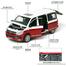 1:32 Volkswagen Multivan T6 SUV Diecast Car Alloy Vehicles Car Model Metal Toy Model Pull back Sound Light Special Edition image