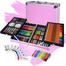 145-Piece Art Supplies Set for Kids, Portable Aluminum Case Art Kit (Pink) image