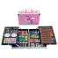 145 pieces of aluminum box painting set double layer set brush student watercolor pen suit learning stationery prizes gift box image