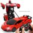 1: 12 remote control deformation simulation vehicle, New Transformation Car Toy Lamborghini Car Robot for Kids, RC Car One Button Transforms into Robot, Remote Control Transforming Robot for boy girl kids image