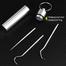 1 Set Toothpick Set Metal Stainless Steel Oral Cleaning Tooth Flossing Portable Toothpick Floss Teeth Cleaner with Storage Tube image