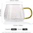 1 pcs Glass Cappuccino Tea Cup Straight On Fire Resistant Handle High Temperature Water Cup Family Drink Cup Home Living Room Tea Cup image