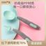 1pair Elasticity Silicone Children's spoon for food for training, tools set for supplementary food for feeding, tableware image