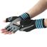 1pair Fitness Gloves Blue/Black Half For Gym And Sports image