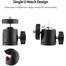 1pc Mini Swivel Ball Head Tripod Head 360 Degree Rotating Mount Base Adapter with Universal 1/4 Inch Screw Mounts for DSLR ILDC Camera DV Tripod Monopod Light Stand image