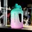 1.5L large capacity water cup sports fitness gallon straw big water bottle high temperature resistant plastic ton barrel image