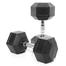 25 Kg Hex Dumbbell 1 Pair (Total 50Kg) - Black image