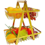 2 Tier Countertop Fruit Basket,Portable Fruit Bowle Basker for Kitchen Organizer Storage image