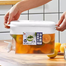 3.5L Drinks Dispenser With Tap, Juice Dispenser Fridge Water Dispenser, Juice Container Plastic Milk Bottle Dispenser For Making Teas And Juices image