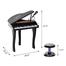 37 Keys Electric Musical Piano Sounds of Nature Keyboard Toy for kids with Microphone and Chair for Boys and Girl Children (88022B) image