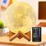 3D Moon Light with Wood Stand And Touching , Remote control Rechargeable Moonlight Lamp 3D Moon Light with Wood Stand AndTouching , Remote control Rechargeable Moonlight Lamp image