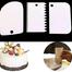 3Pcs Plastic Fondant Cake Cream Scraper Spatula Dough Cutter Kitchen Baking Tool image