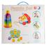 3 Pcs Baby Activity Toys Playset with Rainbow Stacking Telephone Car and Shape Shorter Learning Brain Developing toy for children Perfect gift 2220A image