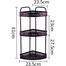 3 Tier Wall Hanging Stainless Steel Corner Shelf image