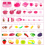 42 Piece Kitchen Cooking Set Girls Boys Fruit Vegetable Tea Playset Toy For Kids image