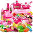 42 Piece Kitchen Cooking Set Girls Boys Fruit Vegetable Tea Playset Toy For Kids image