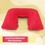 4 In 1 Inflatable Travelling Pillow Set With Eye Mask, Ear Plugs And Pouches (travelling_pillow_1_red) Red image