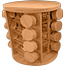 4-Layer 16Jar Circular Bamboo Seasoning Rack Rotating Base Wooden Lid Spice Bottle Bamboo Rack Kitchen Restaurant Spice Rack image